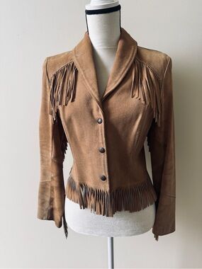 Vintage 70’s Pioneer leather Suede Fringe Women's Jacket